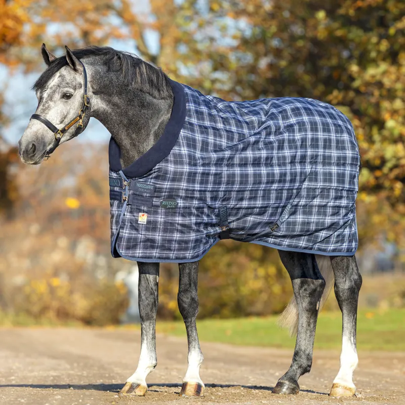 Horseware Rhino Original 250g Stable Rug with Vari-Layer - Navy Check/Indigo