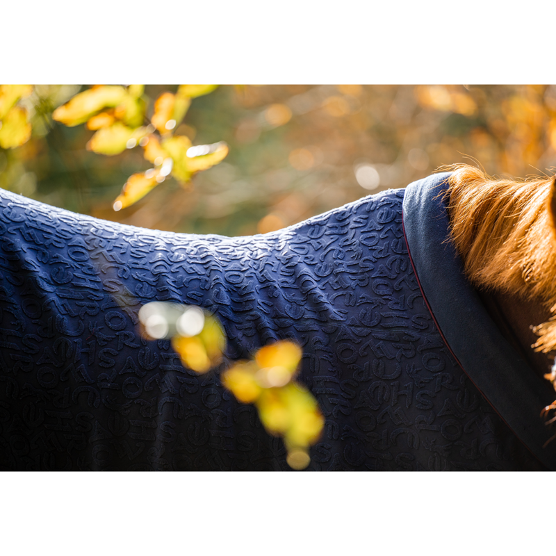 Horseware Embossed Cosy Neck Cooler Rug - Navy HW Print -1