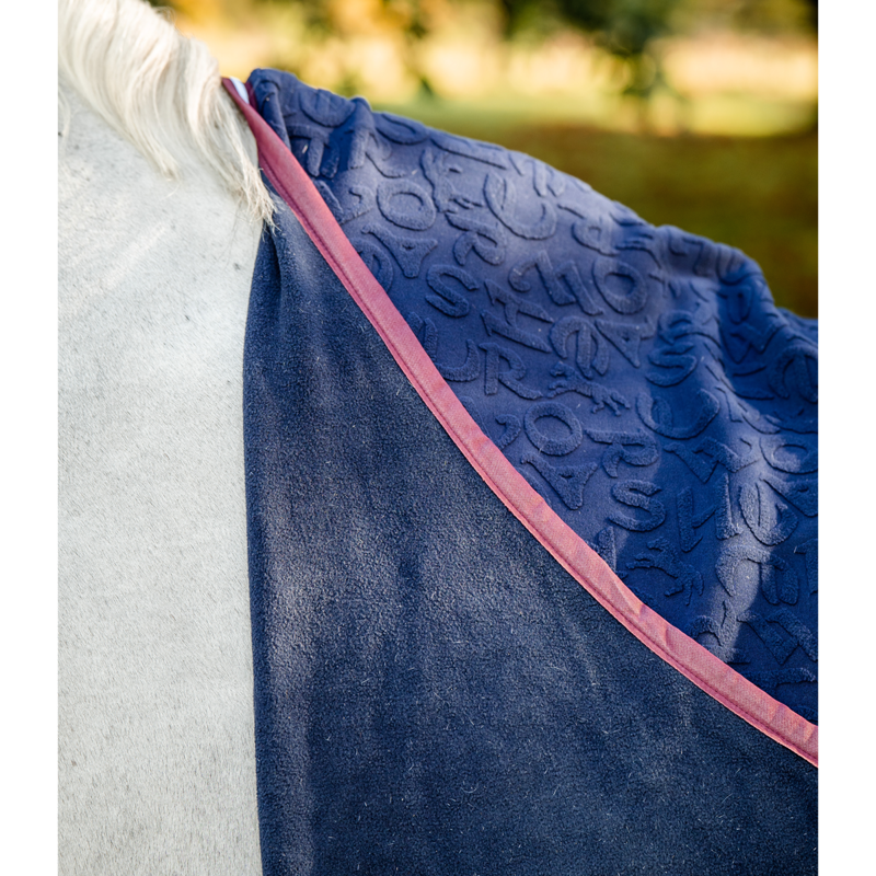 Horseware Embossed Jersey Cooler Rug - Navy HW Print-3