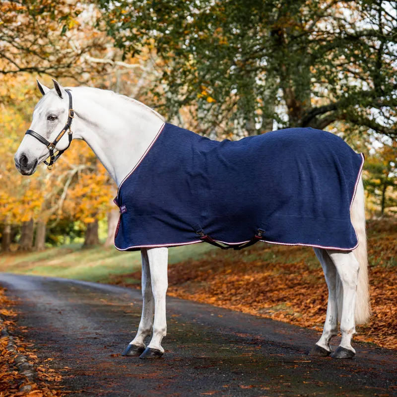 Horseware Embossed Jersey Cooler Rug - Navy HW Print
