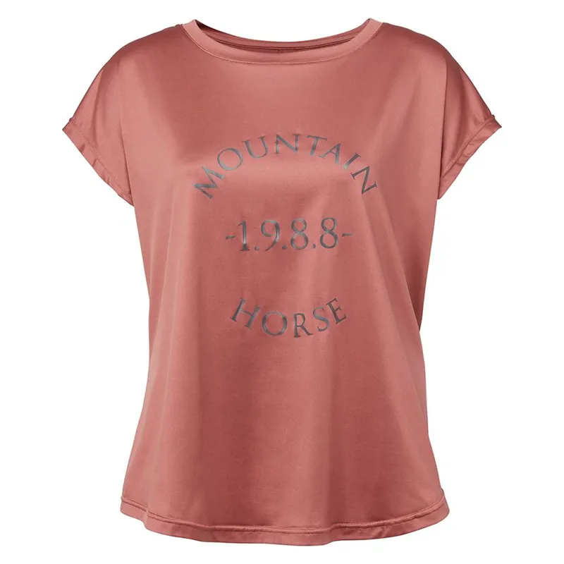 Mountain Horse Ladies Active Loose Tee - Desert Red