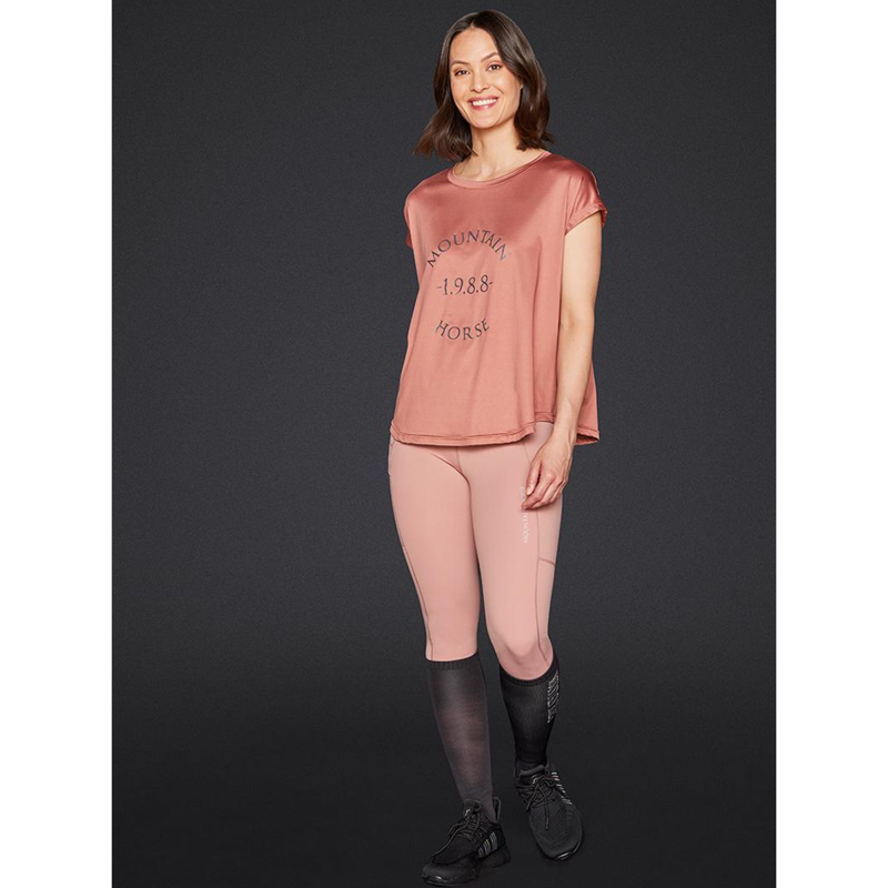 Mountain Horse Ladies Active Loose Tee - Desert Red-1