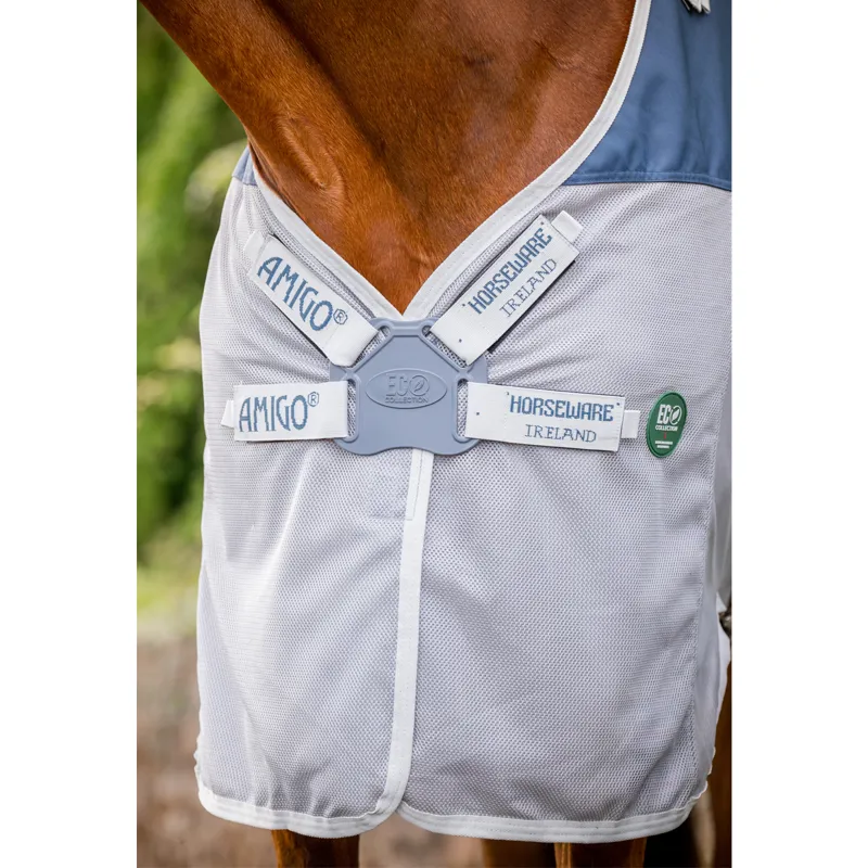 Horseware Amigo AmECO Combi Fly Rug - Teal/Grey-3