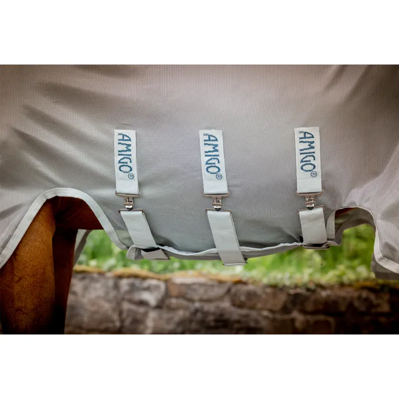 Horseware Amigo AmECO Combi Fly Rug - Teal/Grey-4