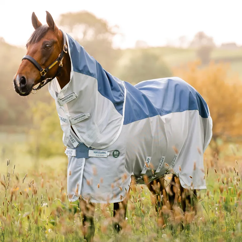 Horseware Amigo AmECO Combi Fly Rug - Teal/Grey