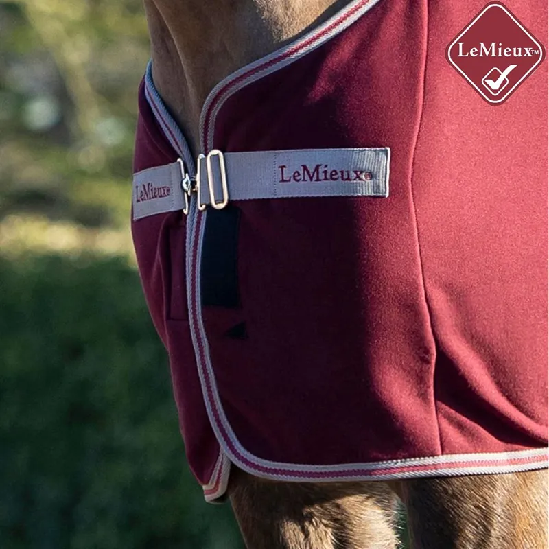 LeMieux Arika Jersey-Tek Fleece Rug - Burgundy-1