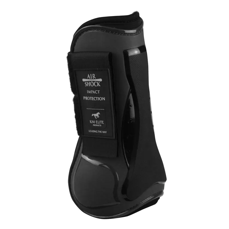 KM Elite Air Shock Tendon Boots - Black