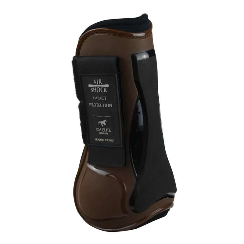 KM Elite Air Shock Tendon Boots - Brown