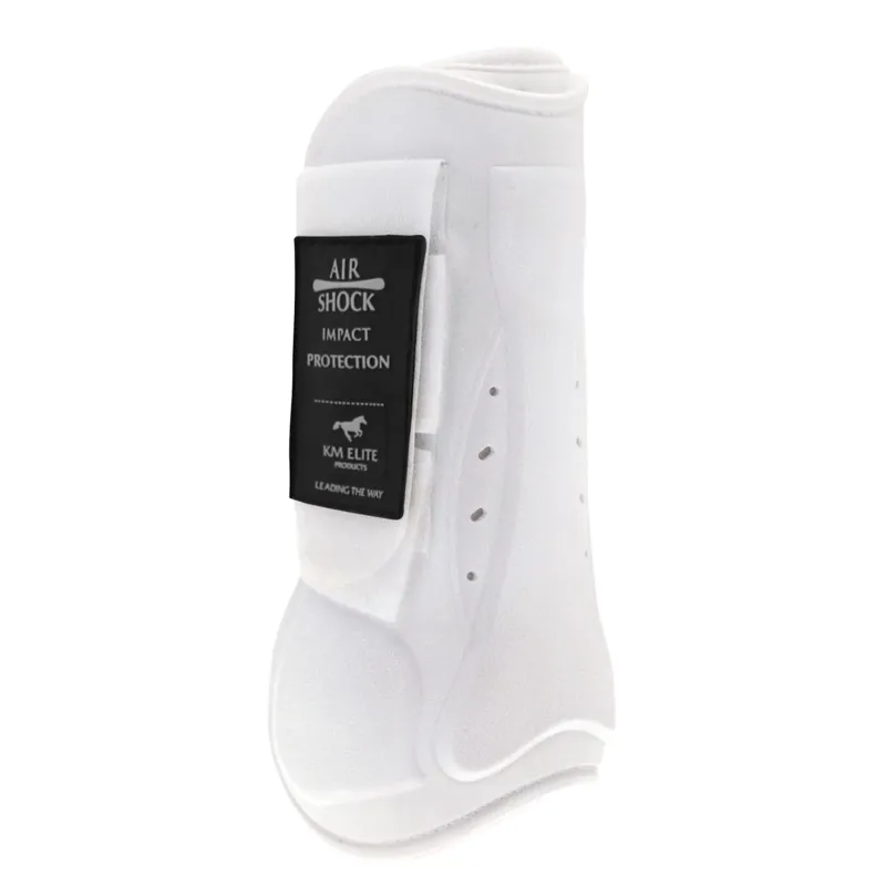 KM Elite Air Shock Tendon Boots - White