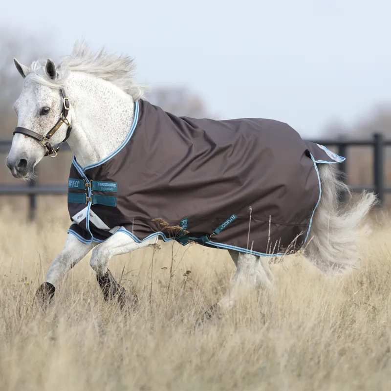 Horseware Amigo Pony Bravo 12 Lite 0g Turnout Rug - Excalibur/Aqua/Turquoise