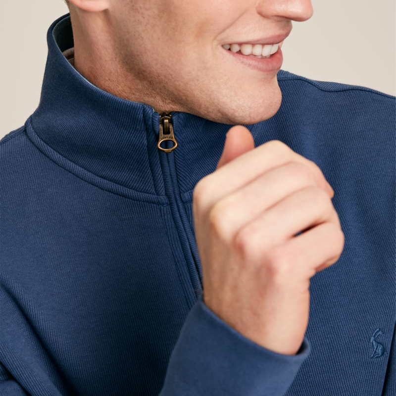 Joules Alistair Men's Quarter Zip Sweatshirt - Ink Blue-4