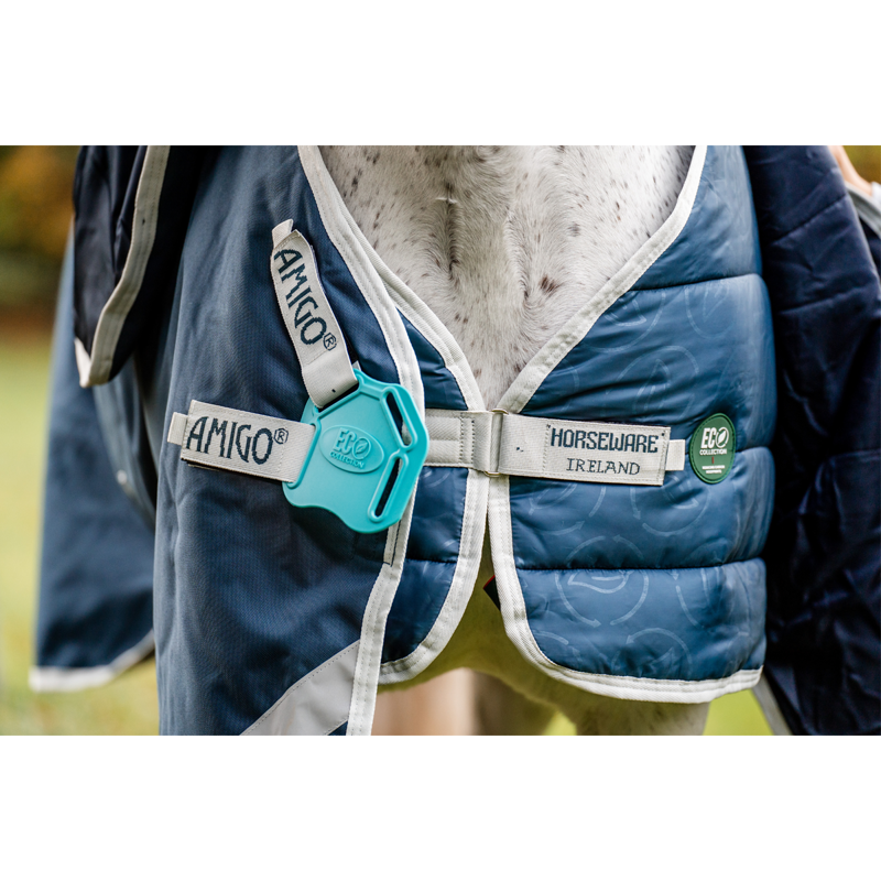 Horseware AmECO 400g Liner - Teal Eco Print/Grey-2