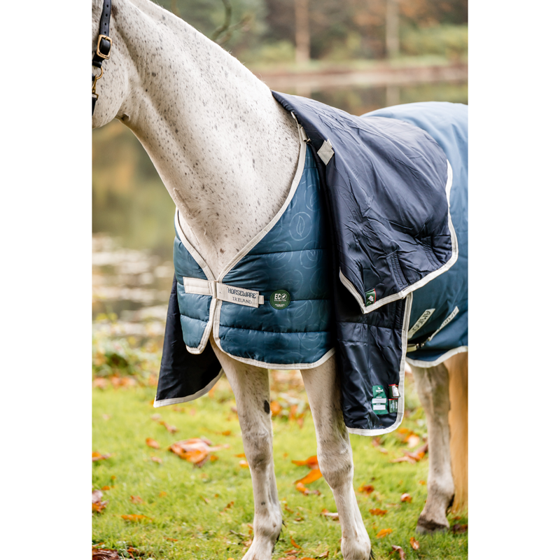 Horseware AmECO 200g Liner - Teal Eco Print/Grey-3