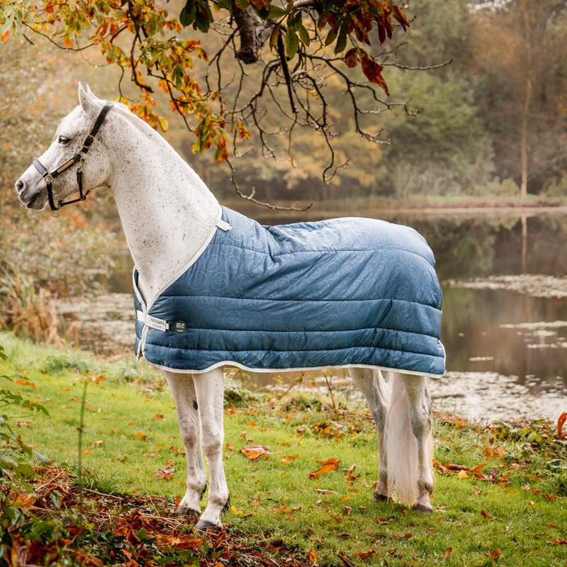 Horseware AmECO 200g Liner - Teal Eco Print/Grey-1