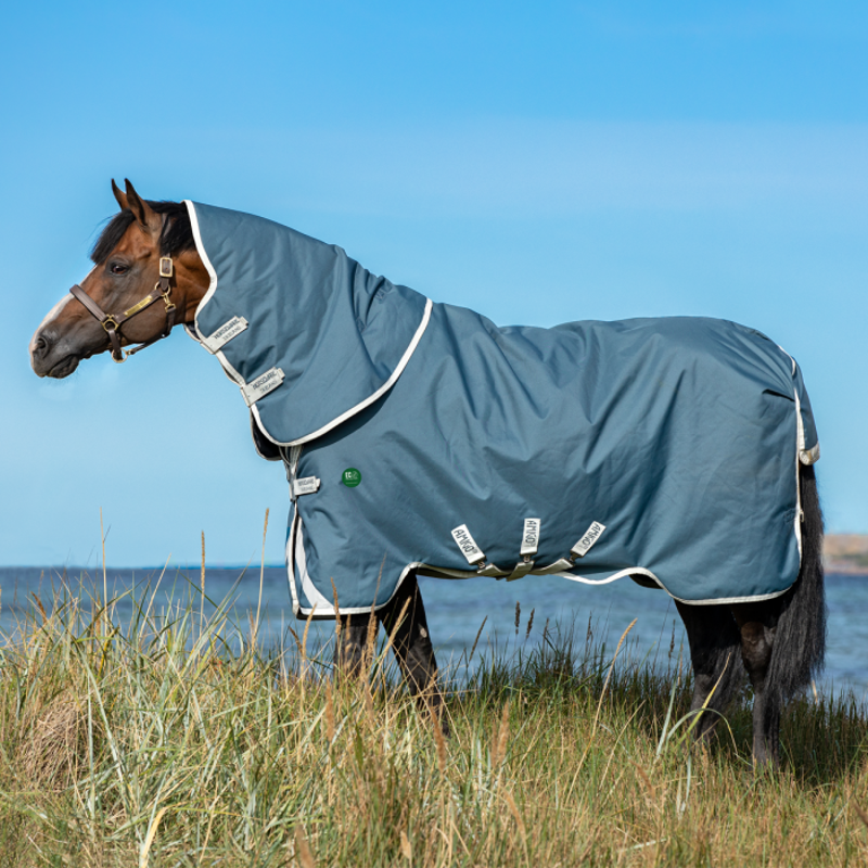 Horseware Amigo AmEco 12 Plus 0g Turnout Rug - Teal/Grey-2
