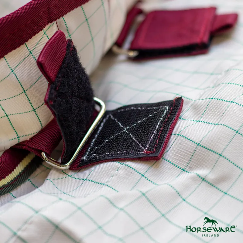 Horseware Amigo Aussie All Rounder with Disc Closure - Forest Green/Cream/Burgundy -2