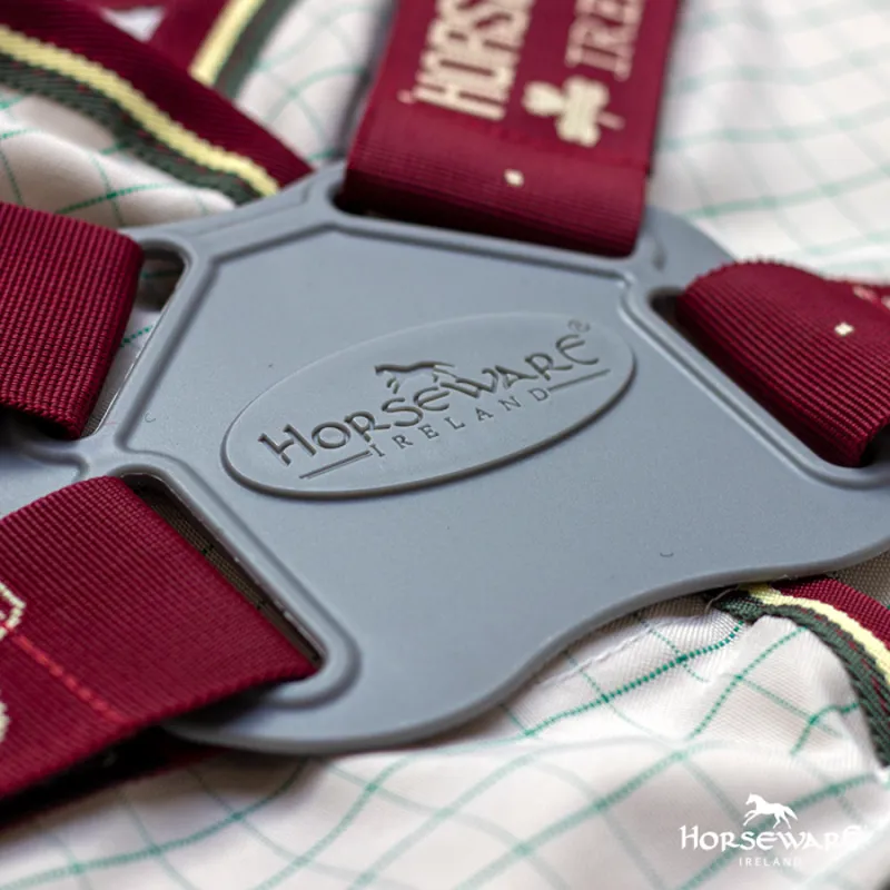 Horseware Amigo Aussie All Rounder with Disc Closure - Forest Green/Cream/Burgundy -3