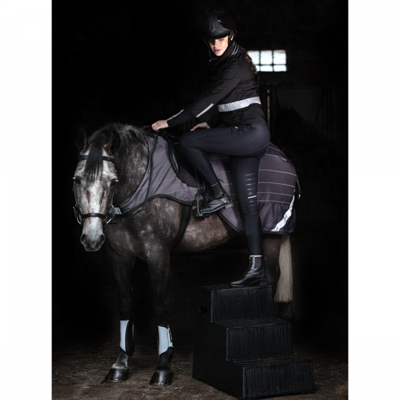 Horseware Amigo Reflectech Competition Exercise Sheet - Grey/Black -1