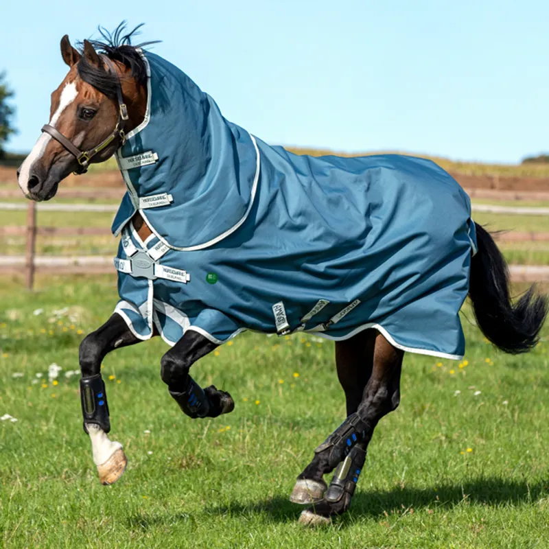 Horseware Amigo AmEco 12 Plus 0g Turnout Rug - Teal/Grey