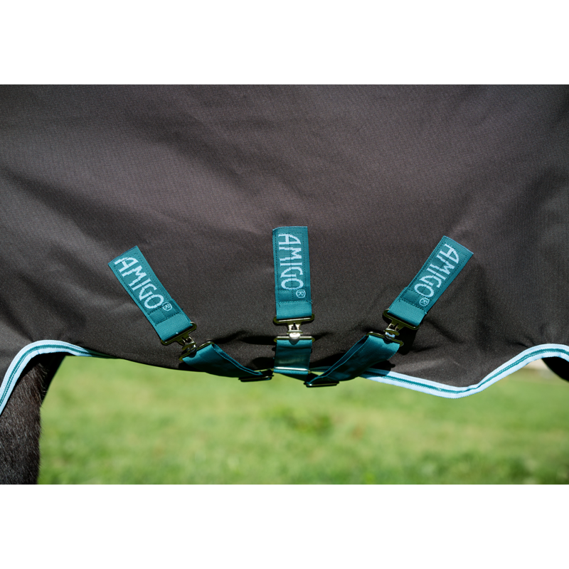 Horseware Amigo Bravo 12 Plus Disc Front 250g Turnout Rug - Excalibur/Aqua/Turquoise-4