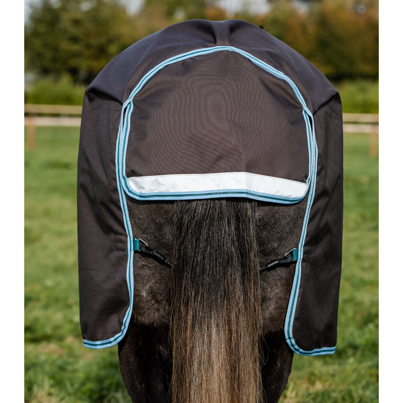 Horseware Amigo Bravo 12 Plus Disc Front 250g Turnout Rug - Excalibur/Aqua/Turquoise-2