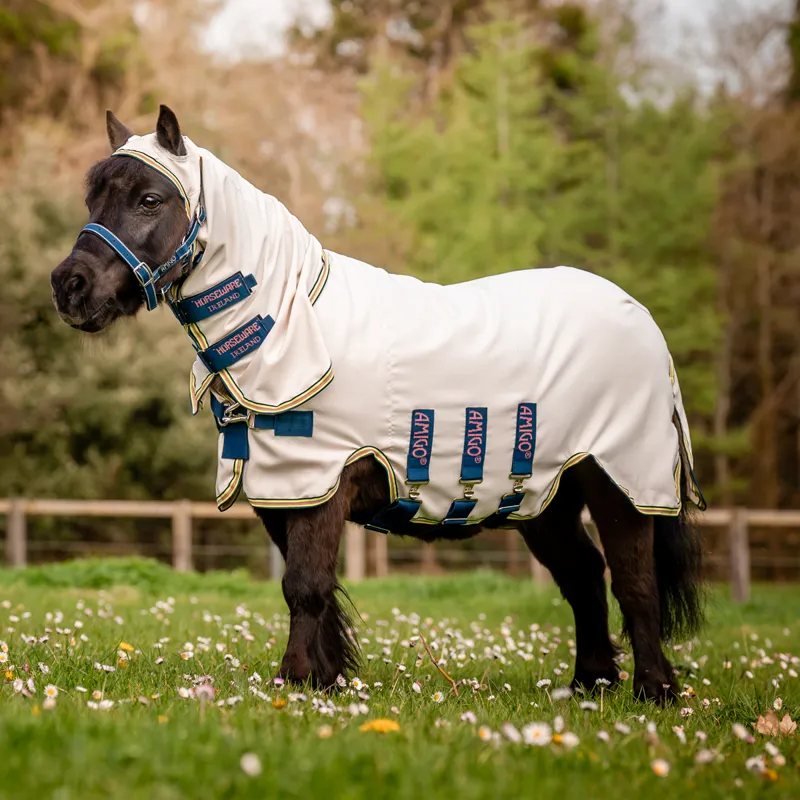 Horseware Amigo Petite Ripstop Hoody - Chalk/Navy/Rose