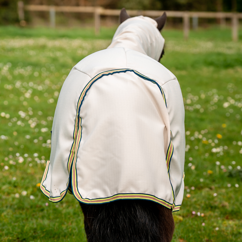 Horseware Amigo Petite Ripstop Hoody - Chalk/Navy/Rose-2