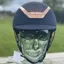 Kask Dogma Chrome Riding Hat with Anima Crystals Waterfence in Everyrose - Navy/Everyrose