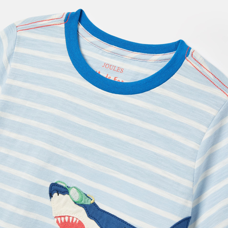 Joules Boys' Archie Artwork T-Shirt - Blue Shark-2