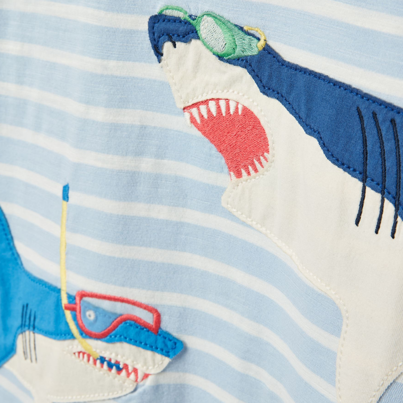 Joules Boys' Archie Artwork T-Shirt - Blue Shark-3