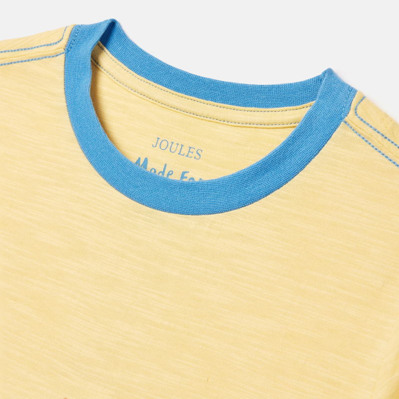 Joules Boys' Archie Artwork T-Shirt - Pale Yellow-3