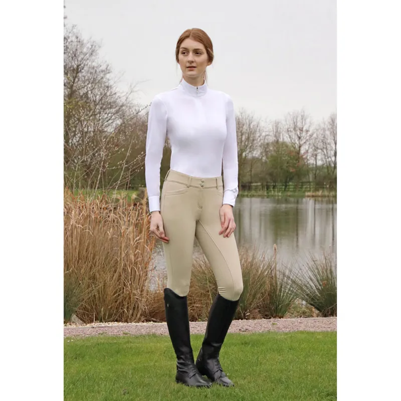 Hy Equestrian Arctic Polar Softshell Breeches - Beige-2