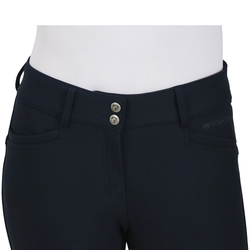 Hy Equestrian Arctic Polar Softshell Breeches - Navy-3