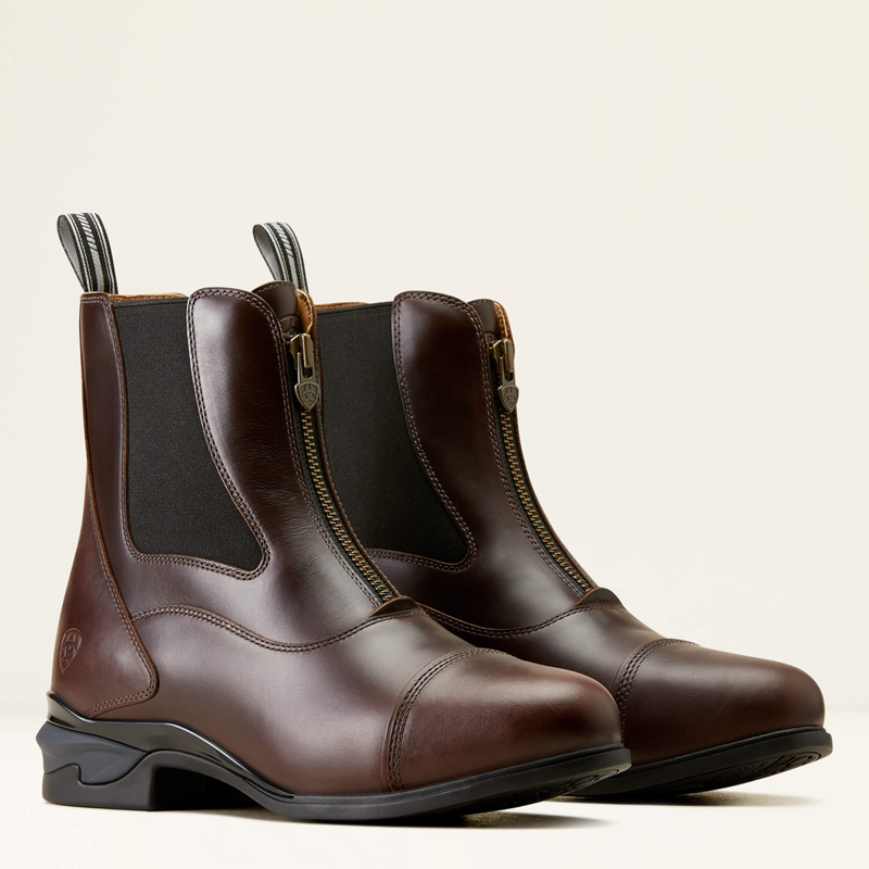 Ariat Men's Devon Axis Pro Zip Paddock Boots - Waxed Chocolate-1