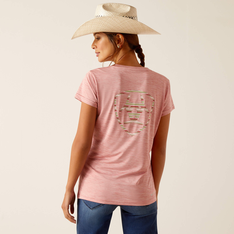 Ariat Women's Laguna Logo Top - Dusty Rose-1