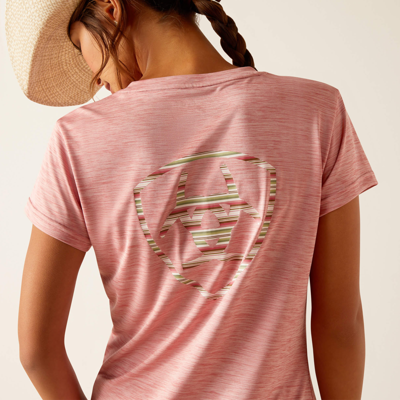 Ariat Women's Laguna Logo Top - Dusty Rose-4