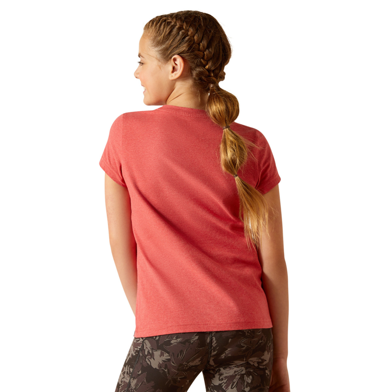 Ariat Youth Saddle T-Shirt - Heather Baked Apple-1
