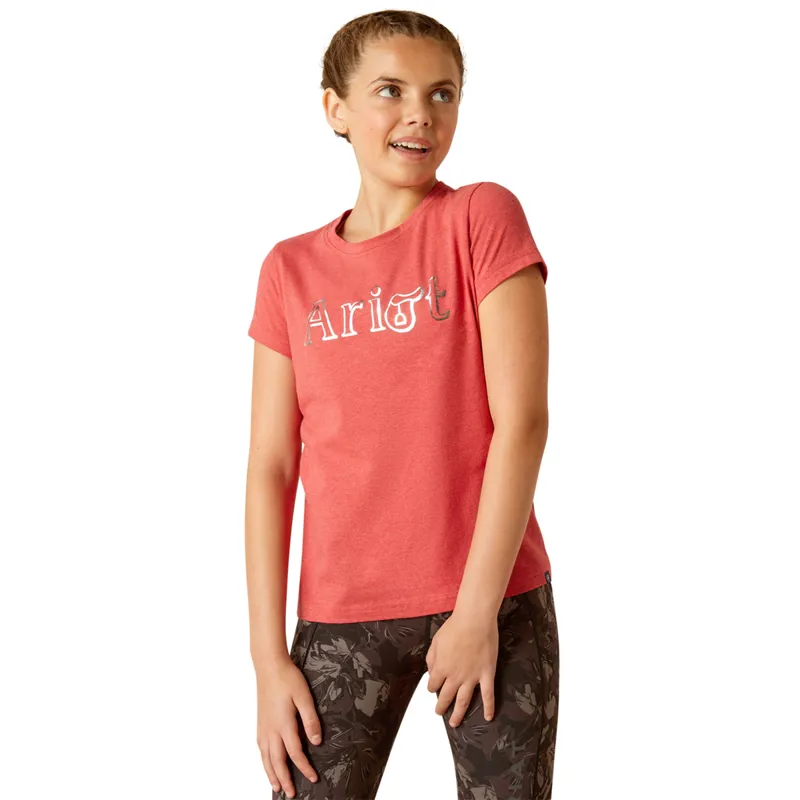 Ariat Youth Saddle T-Shirt - Heather Baked Apple