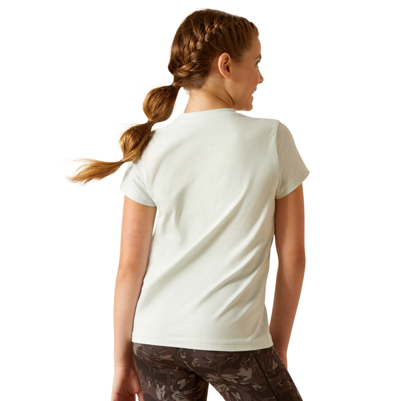 Ariat Youth Saddle T-Shirt - Heather Plume-1