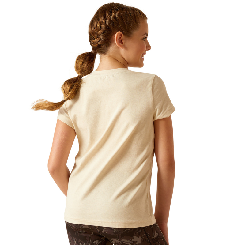 Ariat Youth Unicorn Insignia T-Shirt - Oatmeal Heather-1