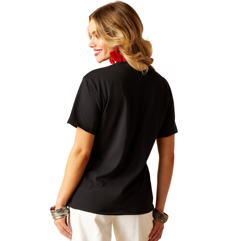 Ariat Women's Steer Rodeo Quincy T-Shirt - Black-2