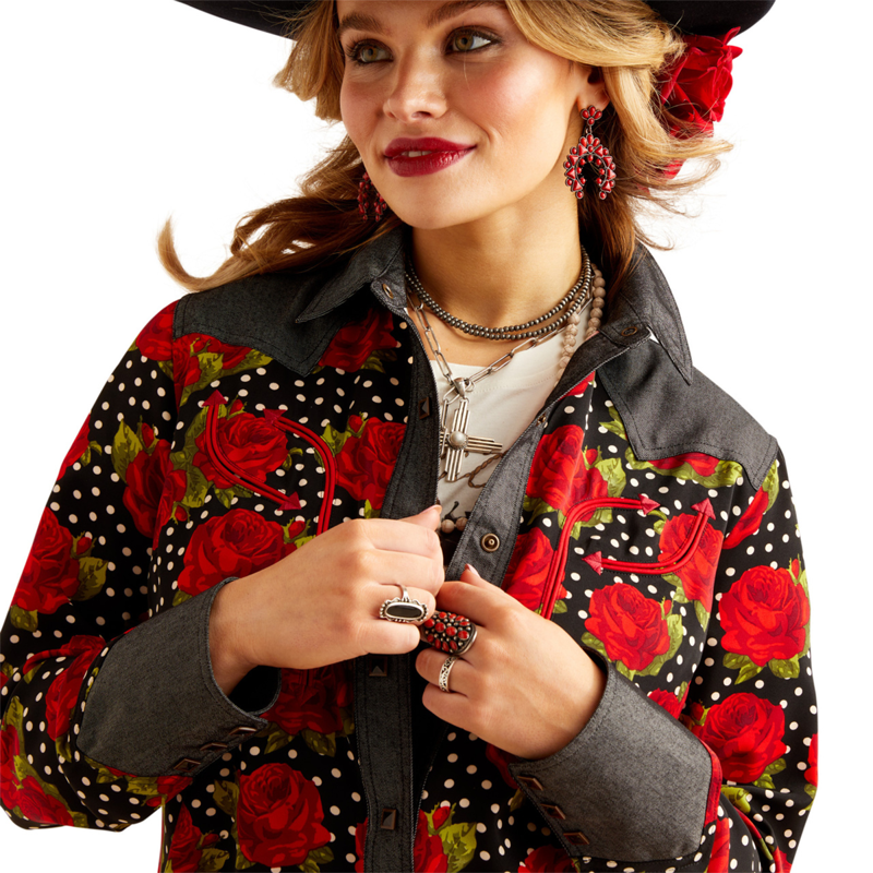 Ariat Women's Rodeo Quincy Dress - Punchy Polkadot-3