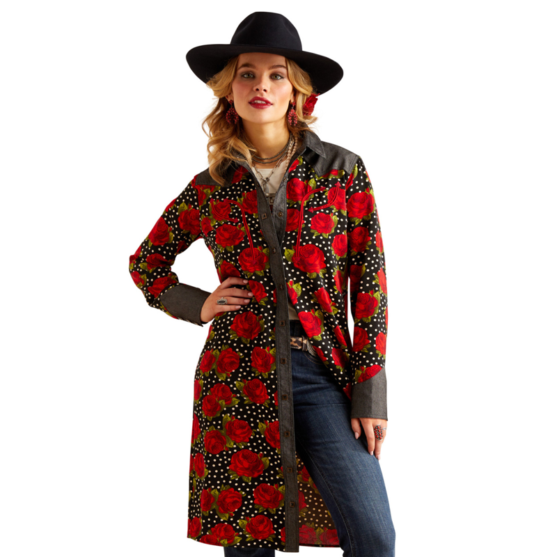 Ariat Women's Rodeo Quincy Dress - Punchy Polkadot-1