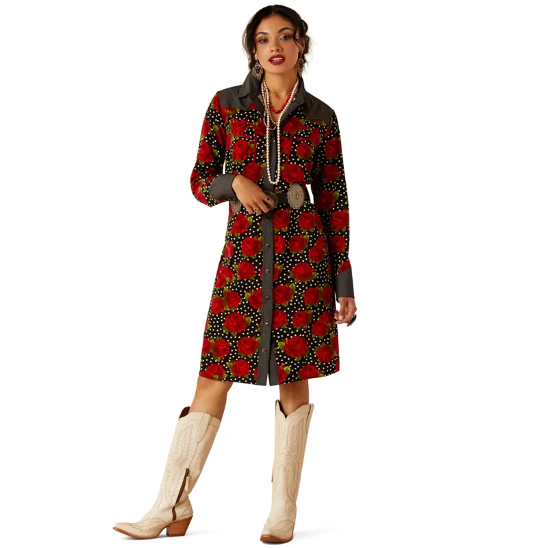 Ariat Women's Rodeo Quincy Dress - Punchy Polkadot