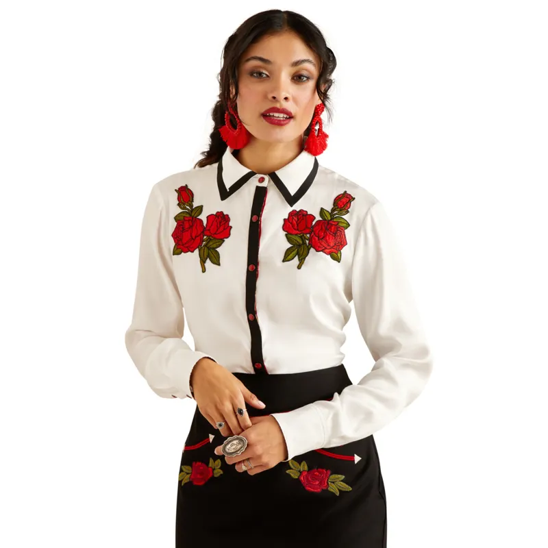 Ariat Women's Rose Rodeo Quincy Shirt - White