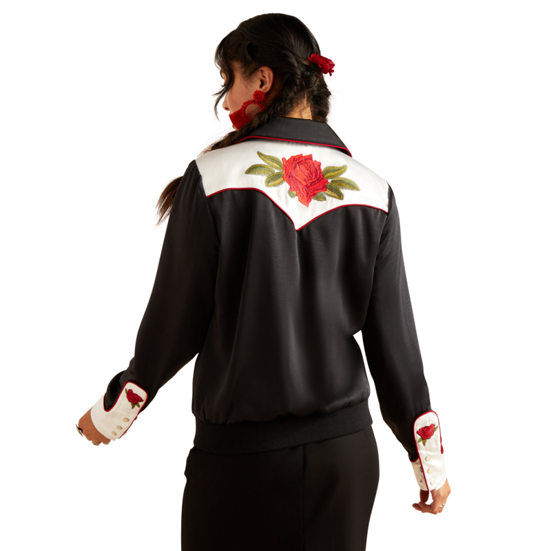 Ariat Women's Bomber Rodeo Quincy Jacket - Black-1