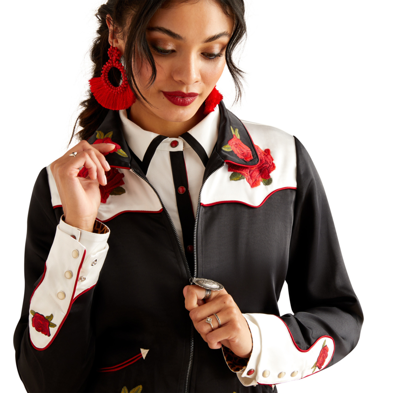 Ariat Women's Bomber Rodeo Quincy Jacket - Black-2