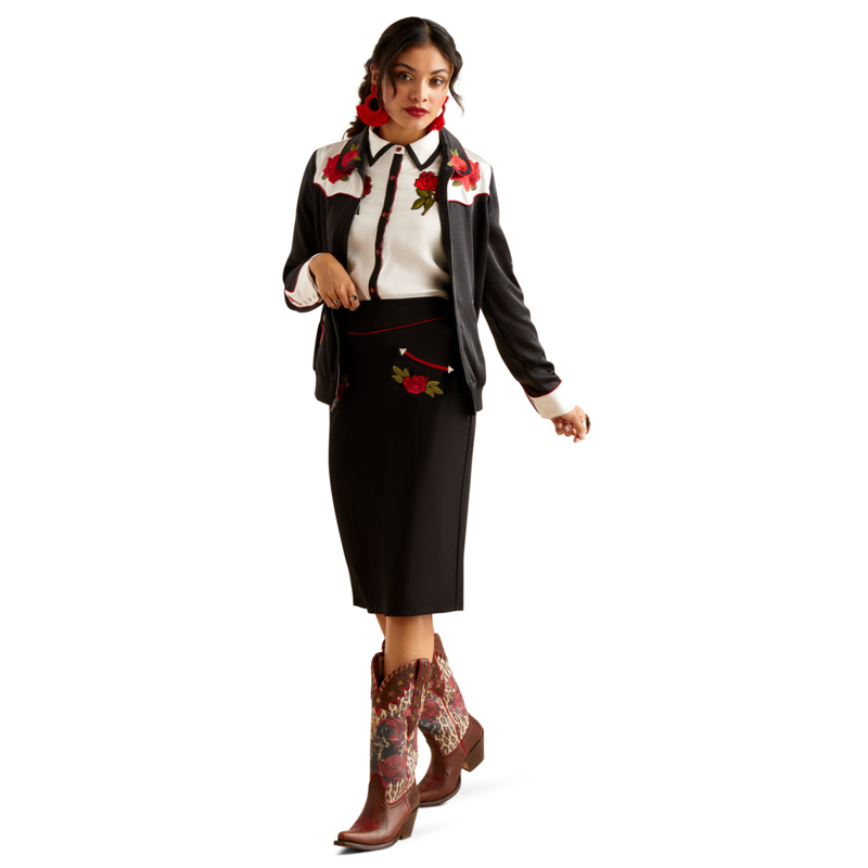 Ariat Women's Bomber Rodeo Quincy Jacket - Black-3