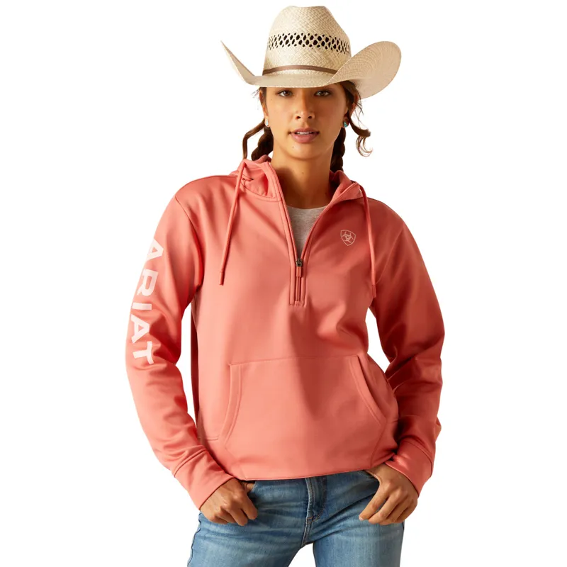 Ariat Women's Tek Hoodie 1/2 Zip Hoodie - Faded Rose