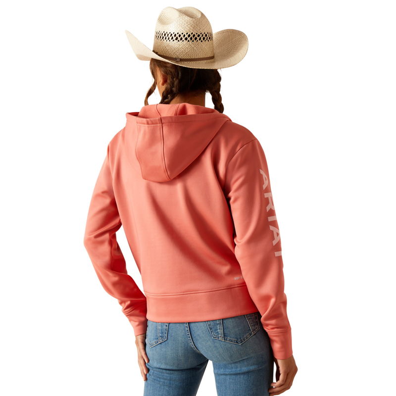 Ariat Women's Tek Hoodie 1/2 Zip Hoodie - Faded Rose-1